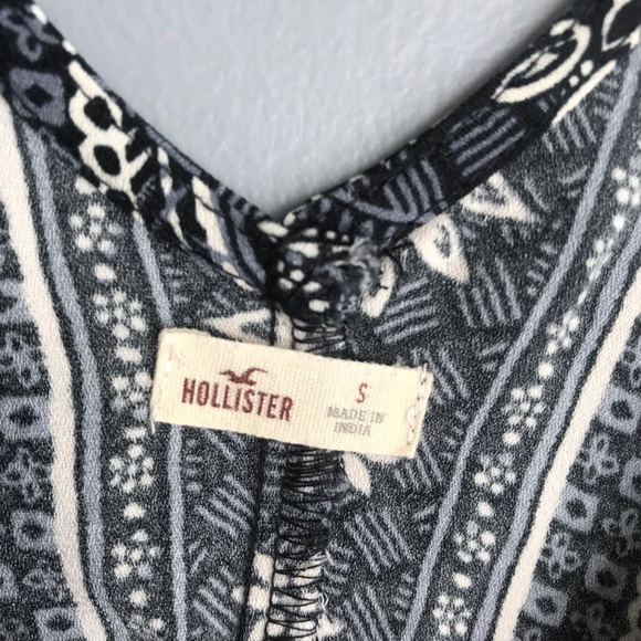 Hollister Border Print Mini Dress With Cross Back Size Small - Picture 7 of 10